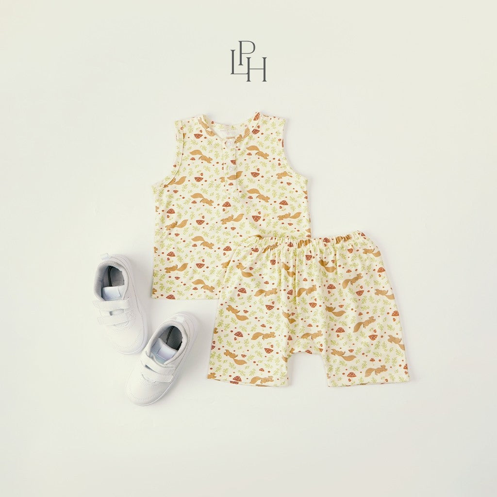 Little Palmerhaus - Little Wear Henley Sleeveless Set 24.0 (Setelan Bayi Lengan Buntung)