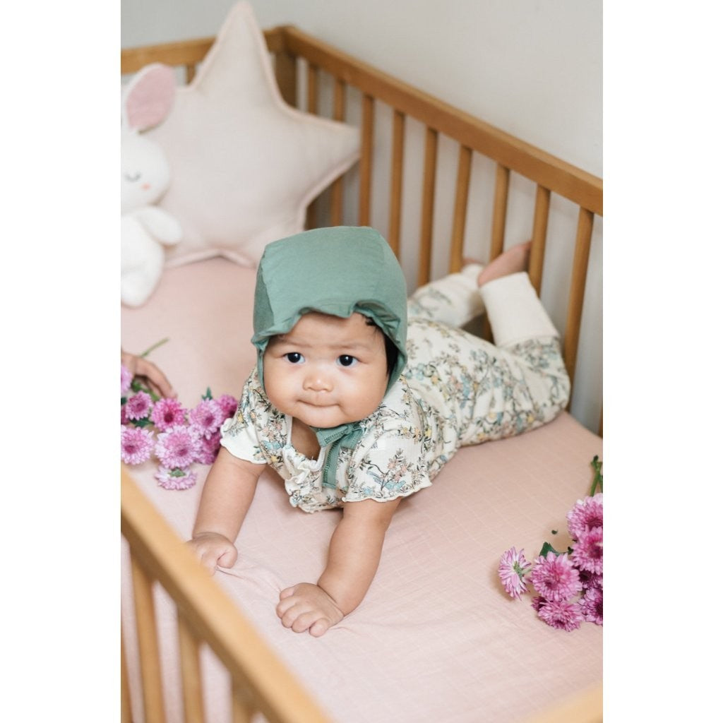 BOHOPANNA - SHORT SLEEPSUIT ZIPPER RUFFLE - Jumper Bayi