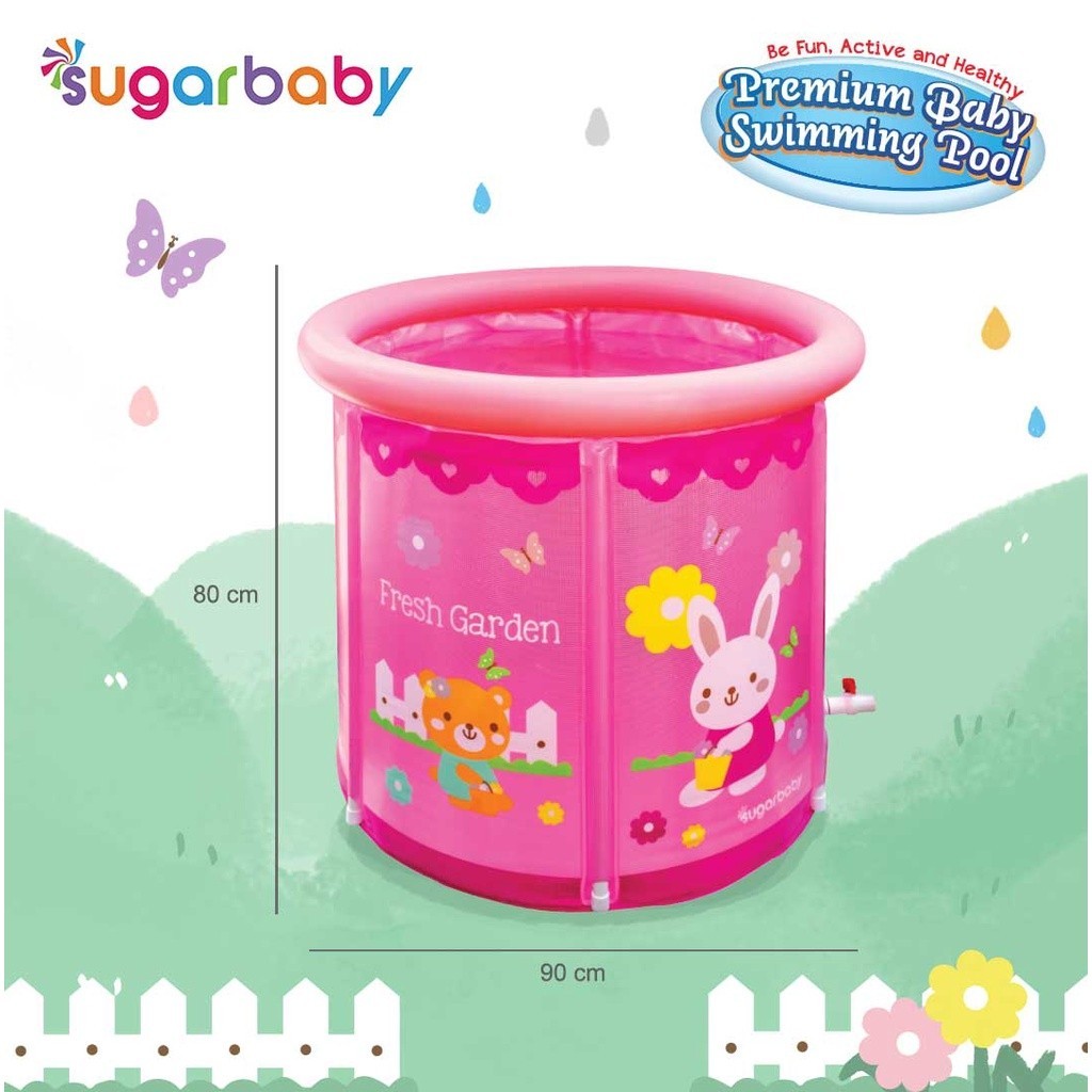 Sugar Baby Premium Baby Swimming Pool - Fresh Garden - Pink / kolam renang bayi / baby spa