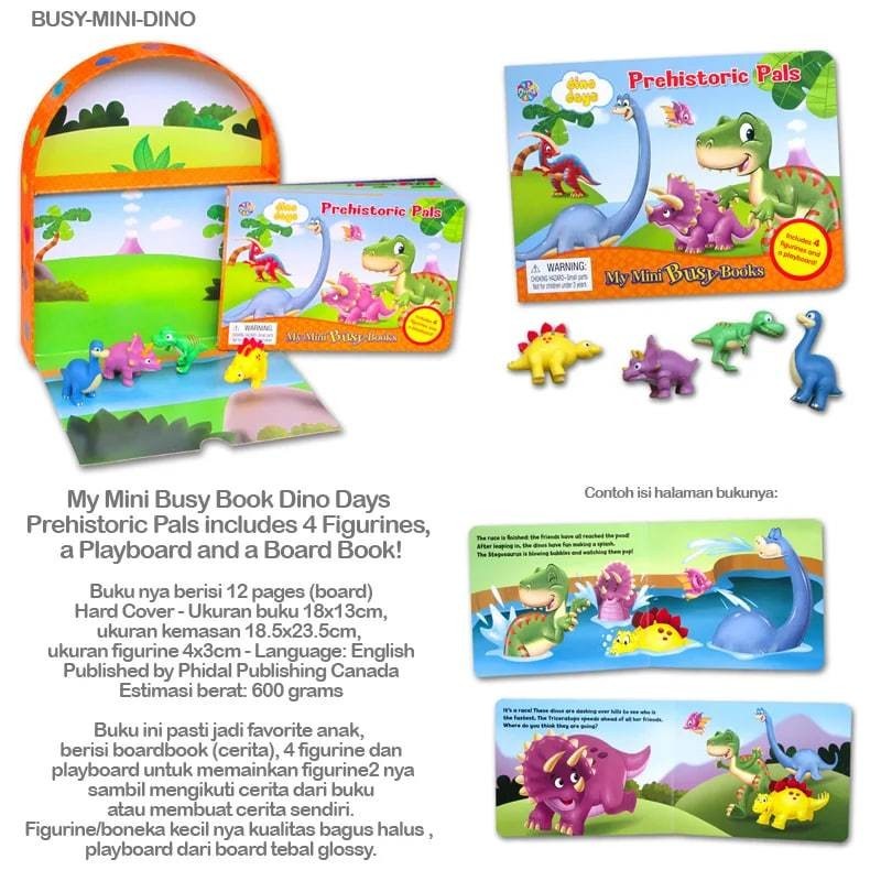 My Mini Busy Book includes 4 Figurines, a Playboard and a Board Book! [Phidal]