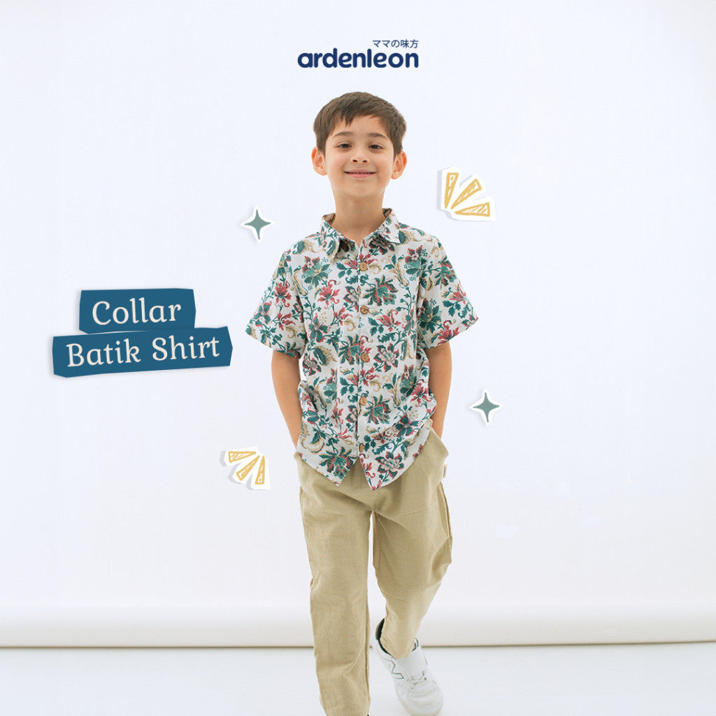 ARDENLEON Atasan Kemeja Anak Laki Laki Collar Batik Shirt 2.0