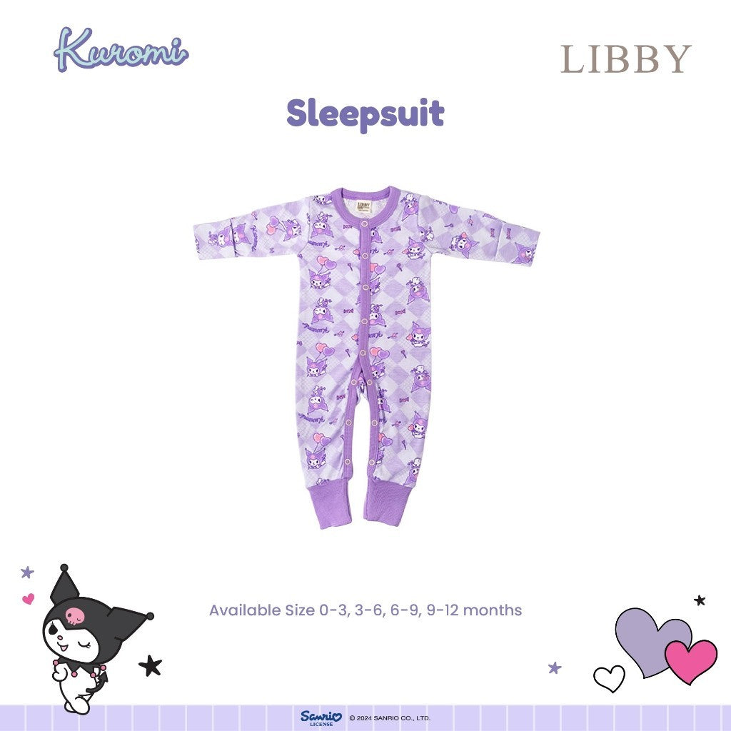 LIBBY Sanrio Premium Baju Tidur Bayi Sleepsuit Bodysuit Romper Bayi Perempuan Kuromi Cinnamoroll Hello Kitty (1 PCS/PACK)