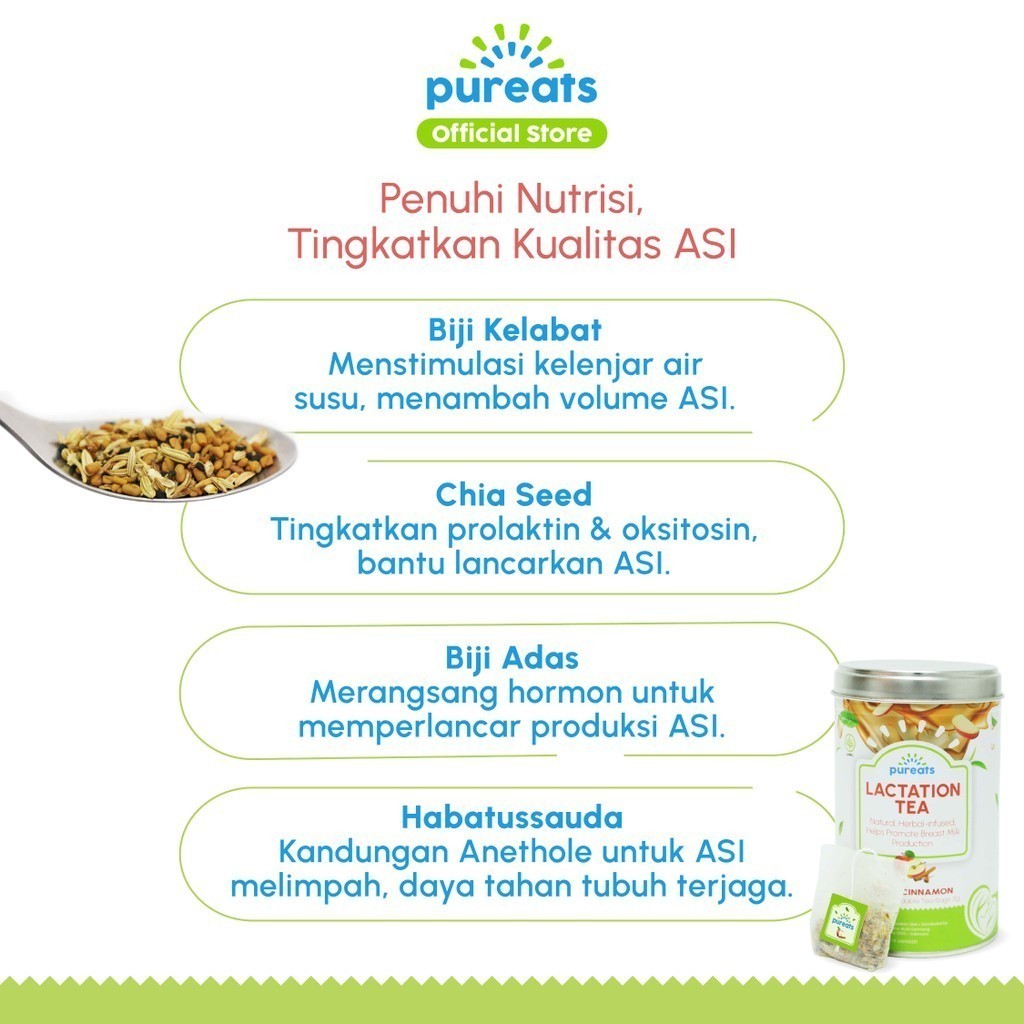 Pureats Lactation Tea - ASI Booster Plus - Teh Laktasi