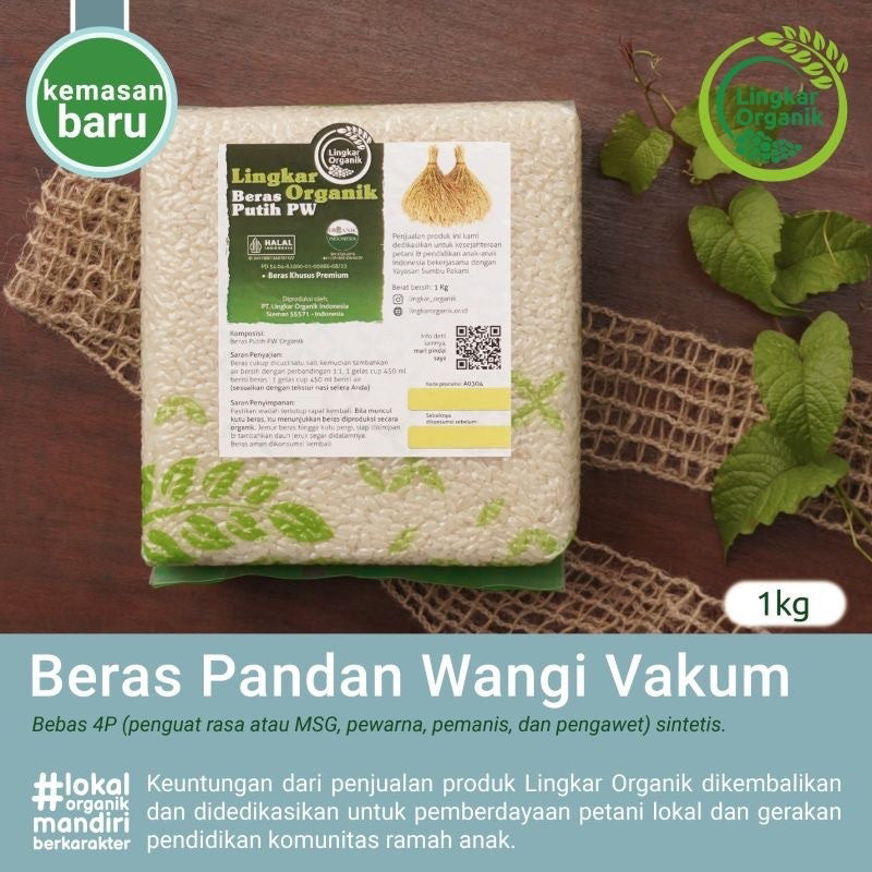 BERAS ORGANIK - 1KG | Lingkar Organik - Organic Rice MPASI | Beras Merah Hitam Cokelat