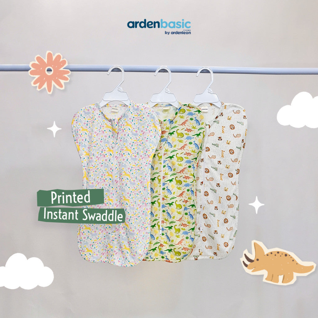 ARDENLEON ArdenBasic Printed Instant Swaddle Bedong Bayi
