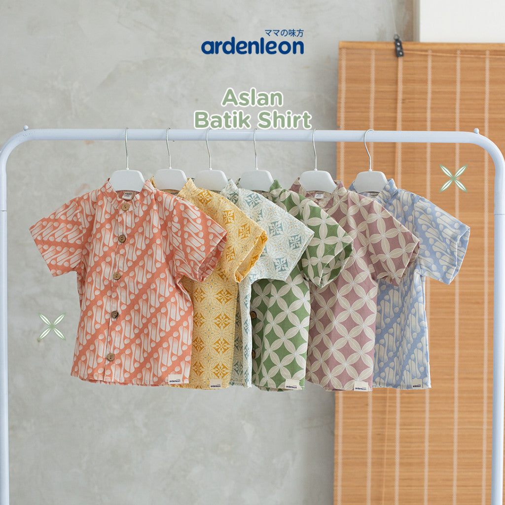 ARDENLEON Atasan Kemeja Anak Laki Laki Aslan Batik Shirt