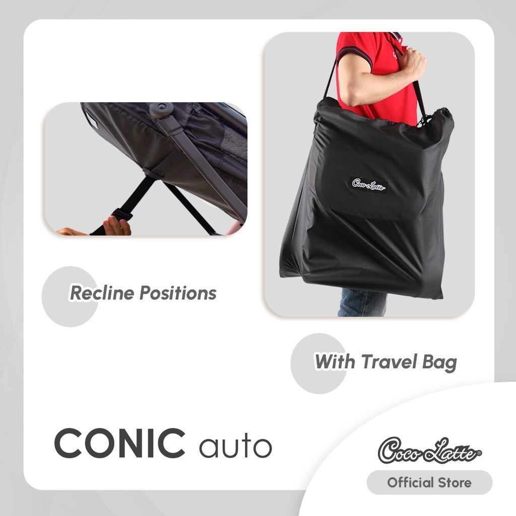COCOLATTE Conic Auto Stroller 360° swivel front wheels 72655