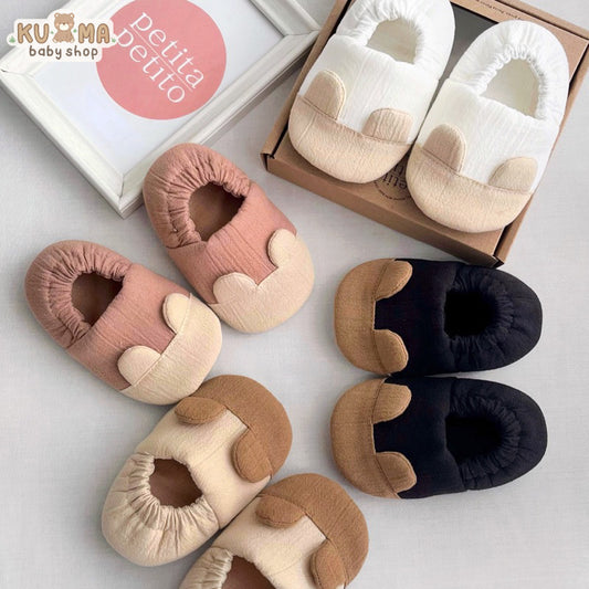 Petita Petito Crinkled Bear Baby Shoes Sepatu Bayi Prewalker Anti-slip