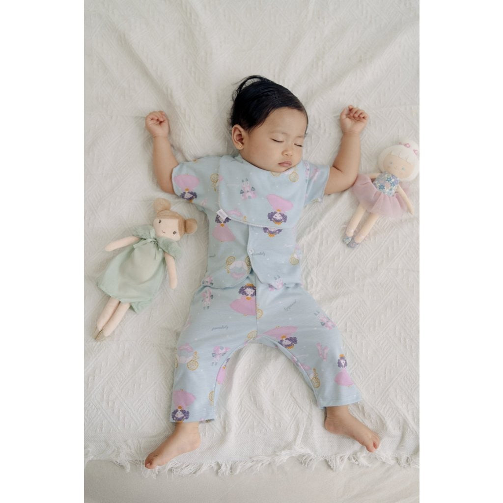 BOHOPANNA - PANNADAILY - BASIC LONG SET BABY GIRL PRINT - Setelan Baju Bayi Perempuan