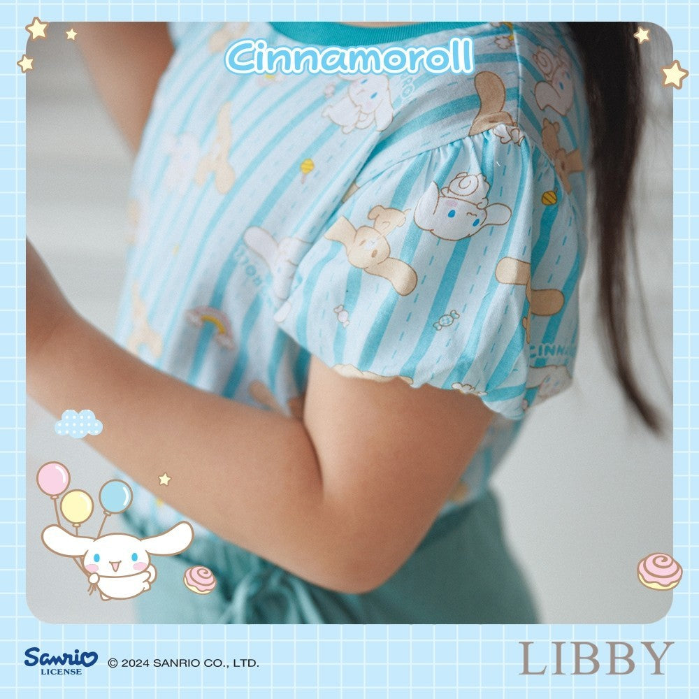 LIBBY Sanrio Setelan Main Anak Perempuan Kirei Tee & Megumi Skort Kuromi Cinnamoroll 9 Bulan - 4 Tahun (1 STEL)