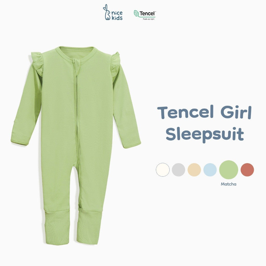 Nice Kids - Tencel Sleepsuit Girl Jumper Baby Baju Tidur Bayi Perempuan (0 Bulan-2 Tahun)