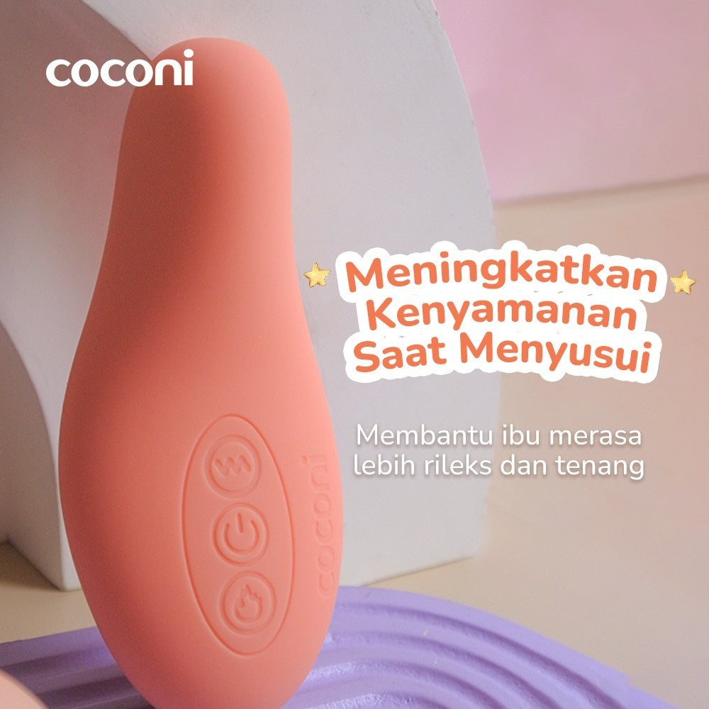 Coconi Warming Lactation Massager | Alat Pijat Laktasi ASI dengan Penghangat dan Getaran, Lancarkan ASI Tersumbat