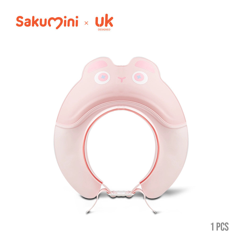 Sakumini Shower Cap Topi Keramas Anak Bayi Pelindung Mata Saat Mandi Anti Slip Motif Panda