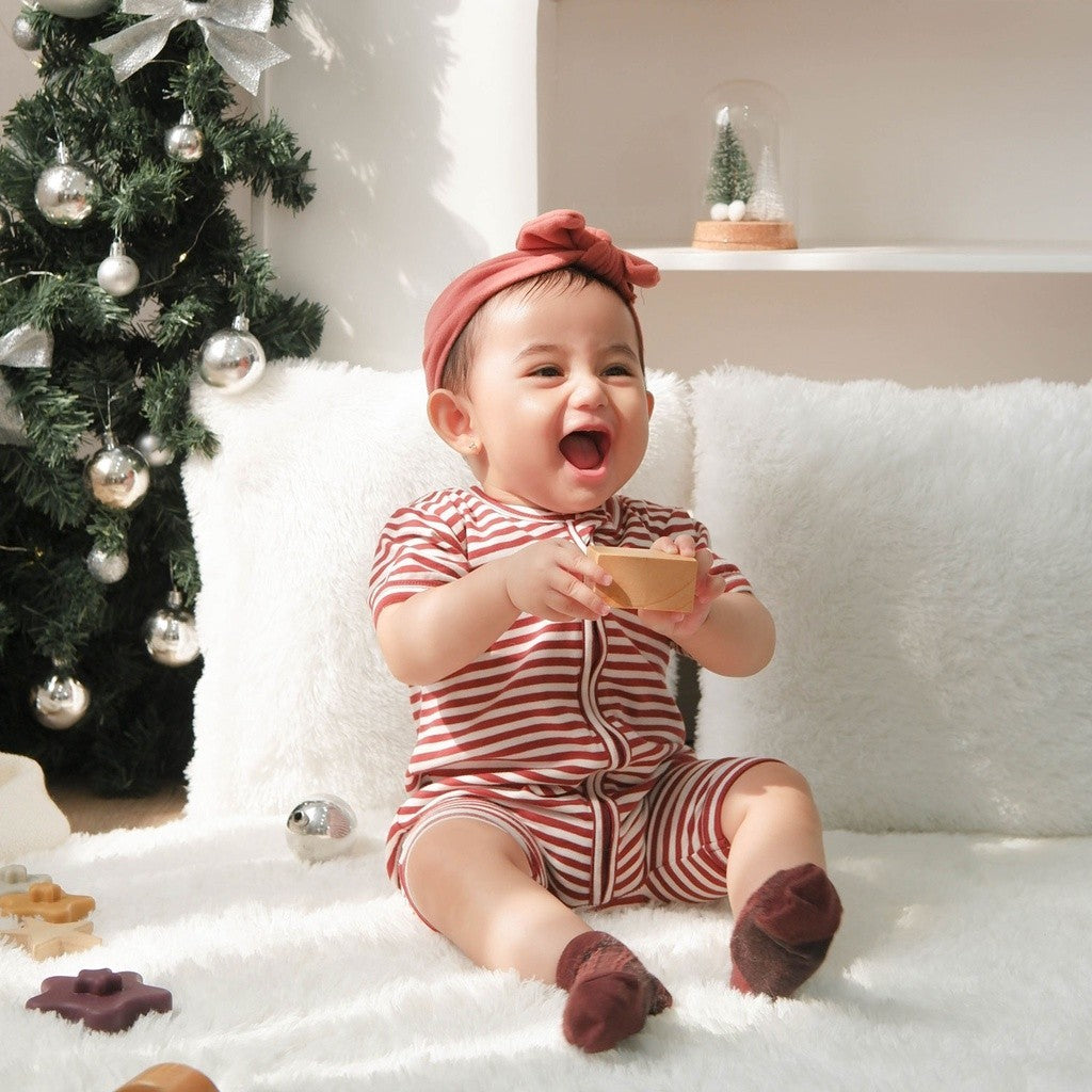 Nice Kids - Stripe Playsuit Baby (Baby Jumper Romper Onesies Bayi Baju Terusan 0-2 Tahun)