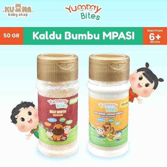 Yummy Bites Kaldu Bumbu MPASI Bayi 50gr / Beef / Chicken Broth for Baby