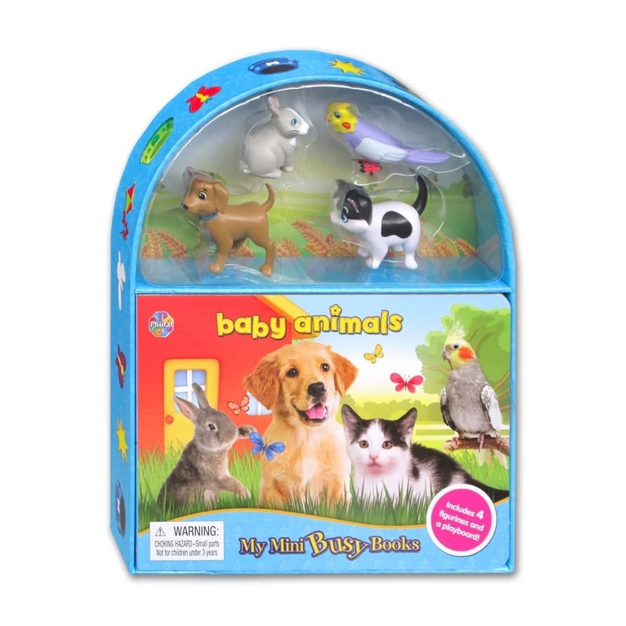 My Mini Busy Book includes 4 Figurines, a Playboard and a Board Book! [Phidal]