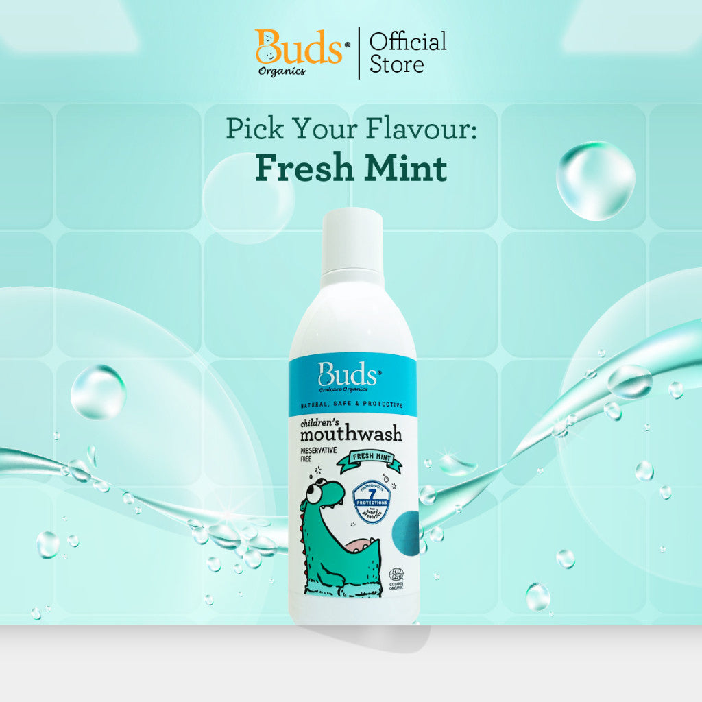 Buds Organics Mouthwash for Kids - Cairan Kumur Pencuci Mulut Antiseptik Anak Tanpa Alkohol