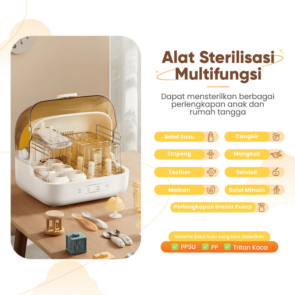 Emily UV Sterillizer & Dryer 16L 180W Sterillizer Baby / Sterillizer Botol Bayi Pengering Alat Bayi EST 19807