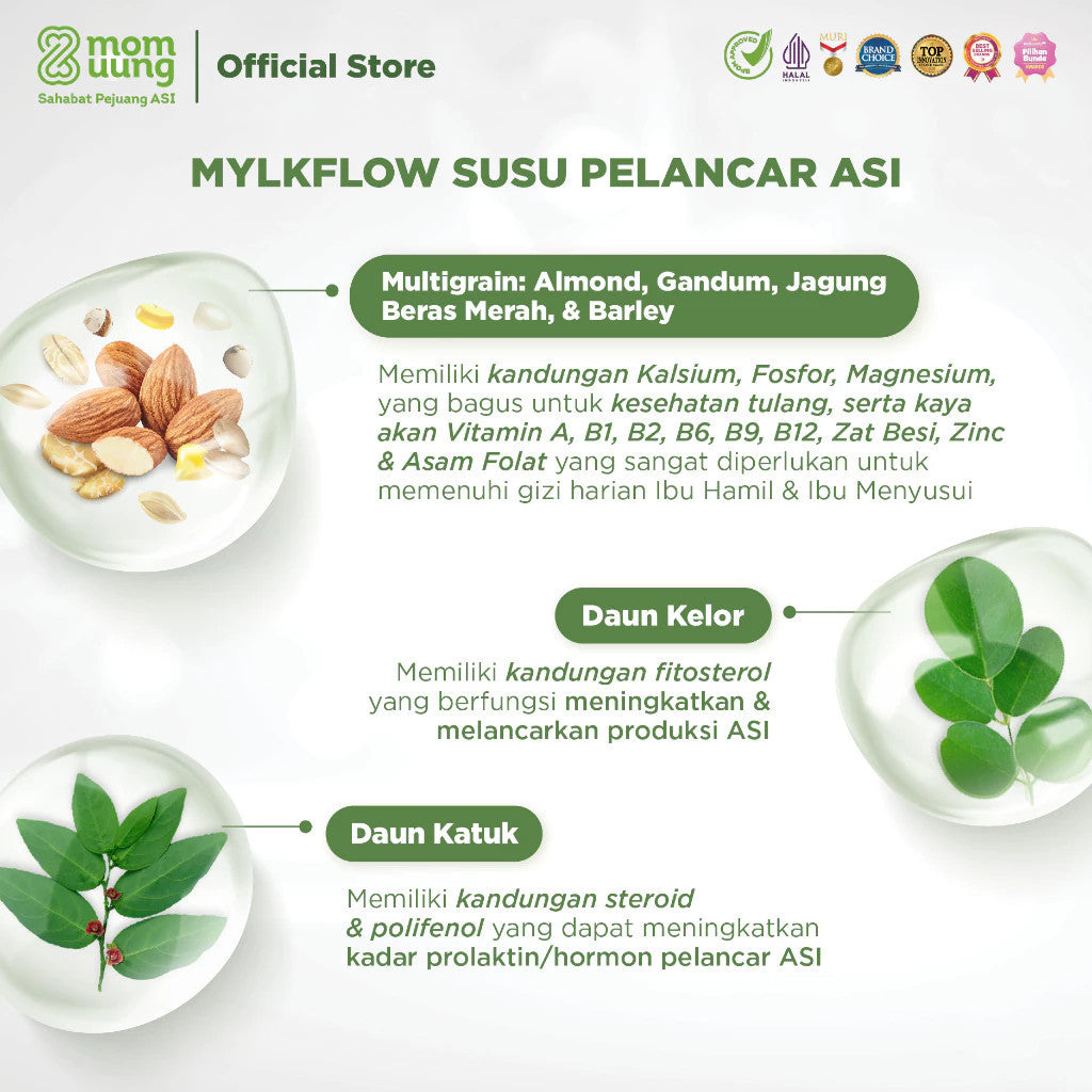 Mom Uung Susu Mylkflow Pelancar Asi 450gr I Susu Pelancar Asi 15sachet
