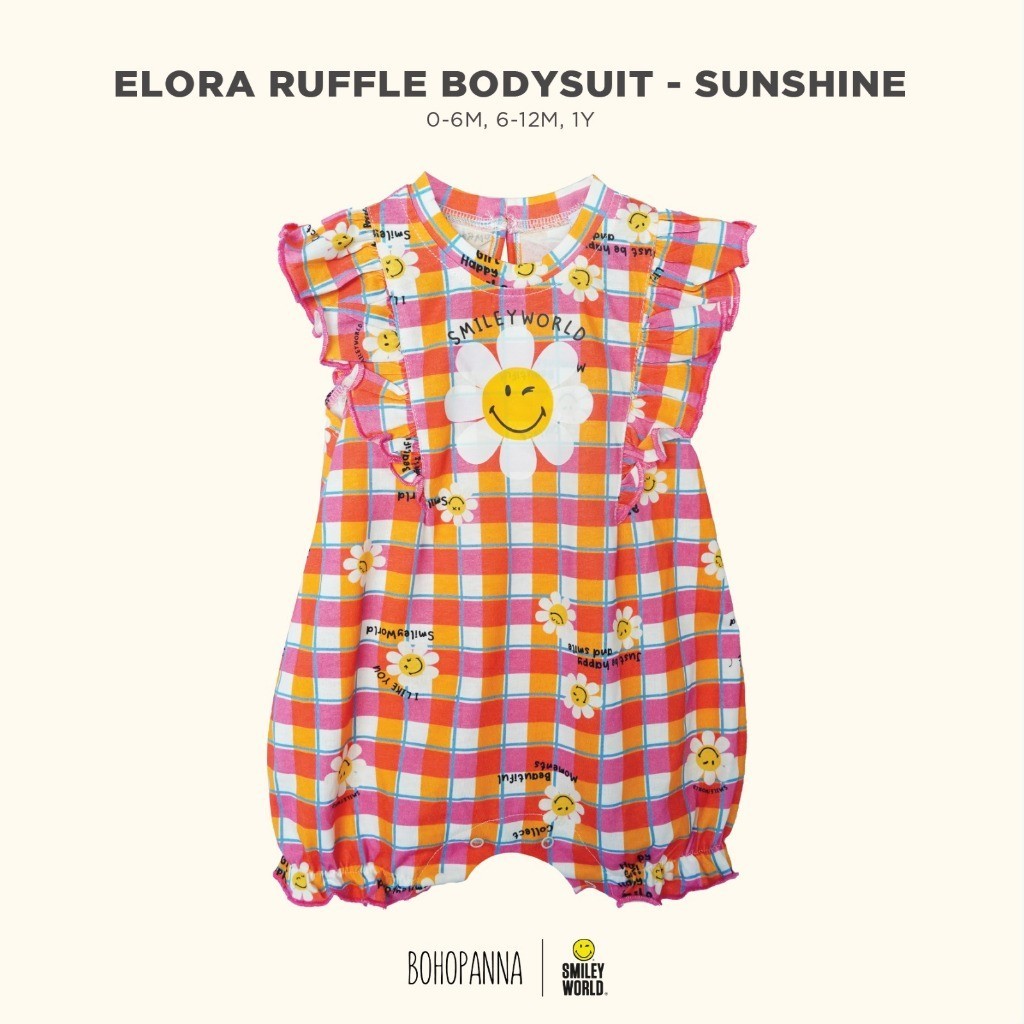 BOHOPANNA - BOHOPANNA X SMILEY - ELORA RUFFLE BODYSUIT - Jumper Bayi Perempuan