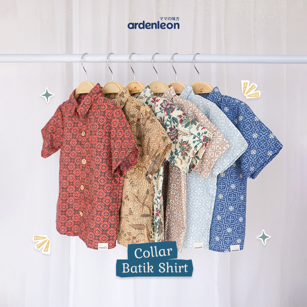 ARDENLEON Atasan Kemeja Anak Laki Laki Collar Batik Shirt 2.0