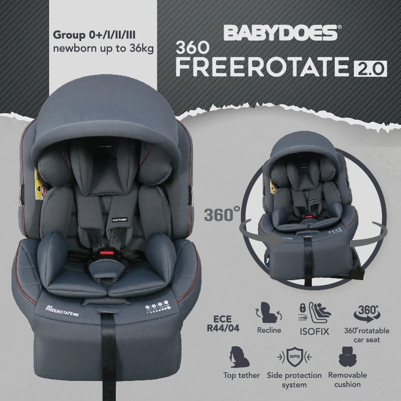 BABYDOES  360° Free Rotate 2.0 Carseat 8089 Kursi Dudukan Mobil Bayi