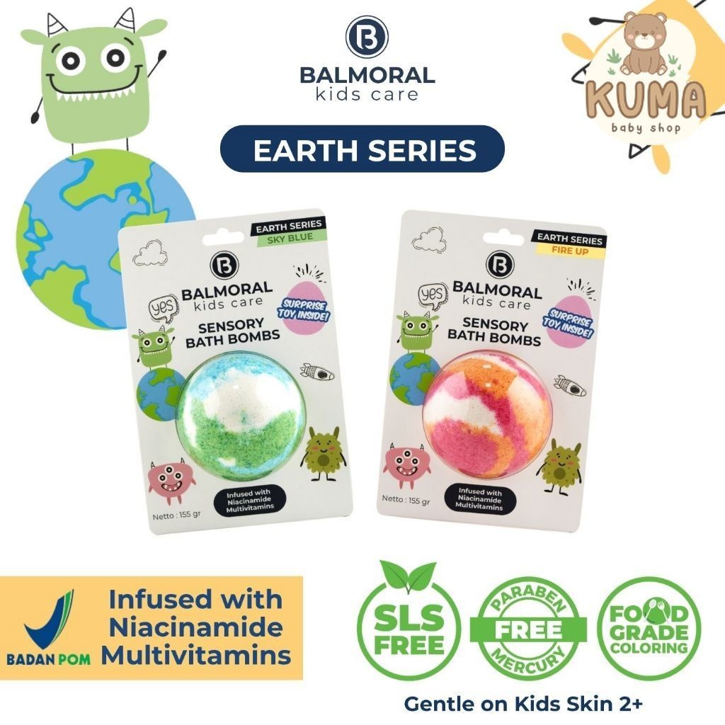 Balmoral Kids Sensory Bath Bombs Earth Series With Surprise Toys Colorful Scent