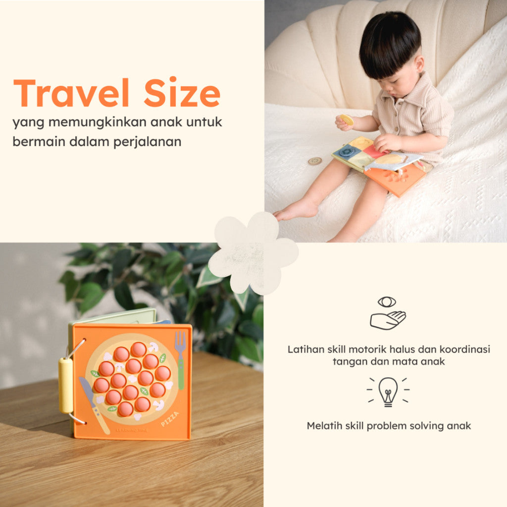 Learning Time LT Busier Book L/Buku Aktivitas Anak/Buku Busy Book/Mainan Edukasi Anak 1 Tahun/Fine Motor Kit Series
