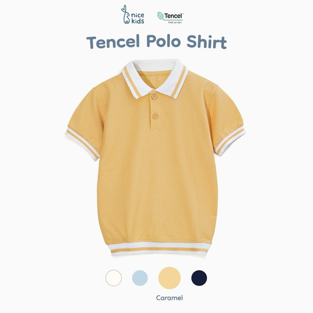 Nice Kids - Tencel Polo Shirt Kaos Atasan Anak Laki-laki Premium (1-6 Tahun)