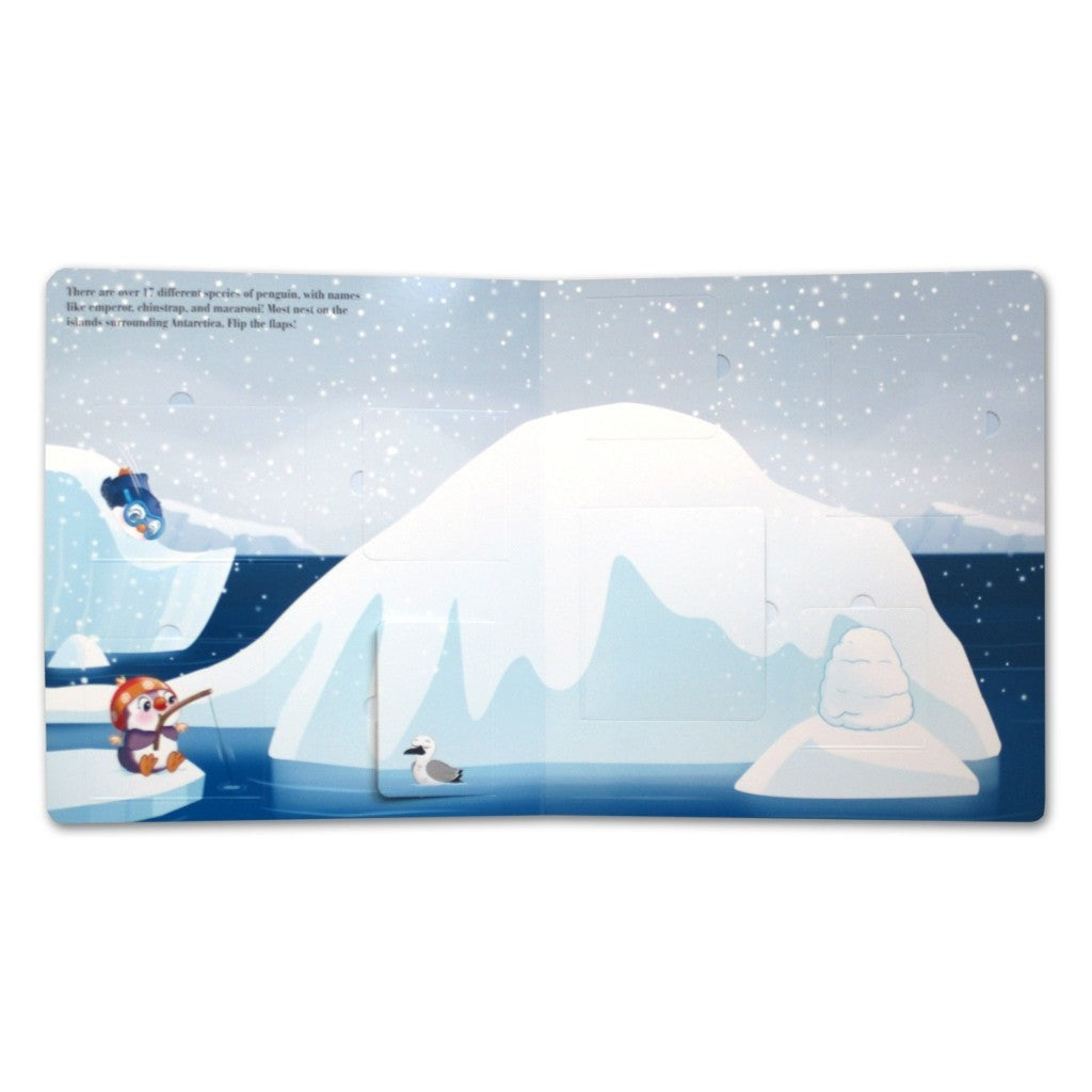 Piucky Penguins/Jurassic Juniors/Unicorns & Friends Flip Flap Fun Board Book Over 40 Flaps! [Phidal]