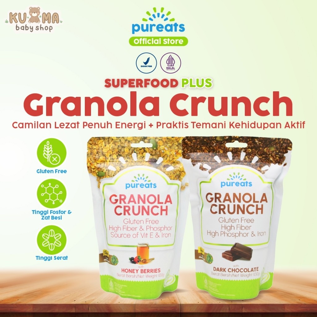 Pureats Granola Crunch - ASI Booster Plus - Sereal Sarapan Sehat