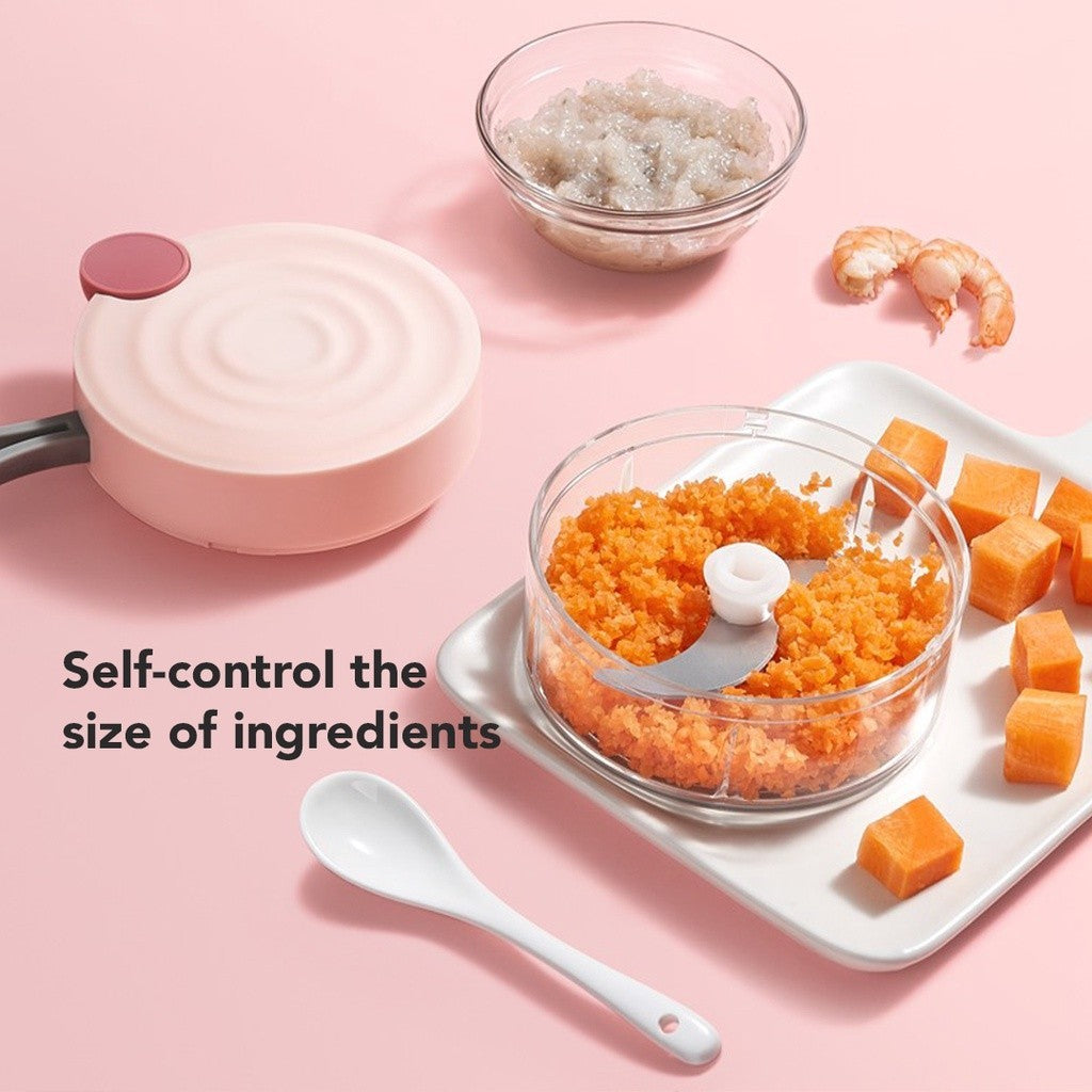 Sakumini Chopper Grinder Manual Blender Tarik Penggiling Penghalus Makanan