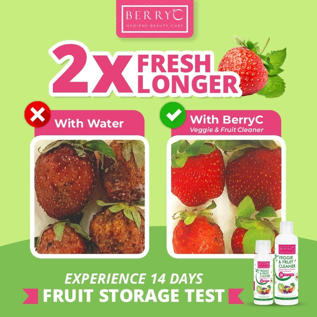 BerryC Veggie & Fruit Salad Cleaner 300ML Vegetable Wash - Sabun Cairan Pencuci Pembersih Buah Sayur