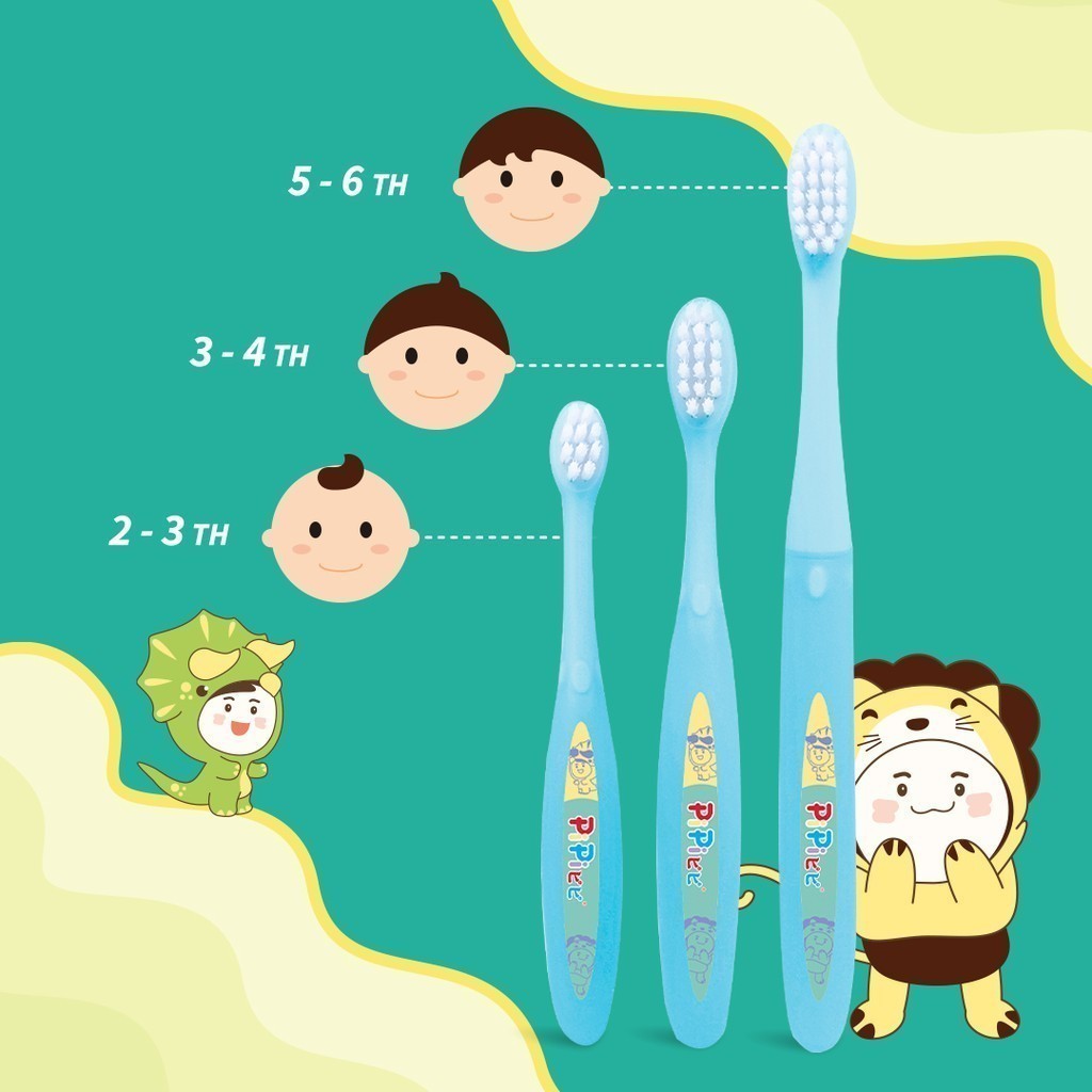 Bagus PiPi Kids Set Toothbrush - Sikat Gigi Silicone Anak BPA Free