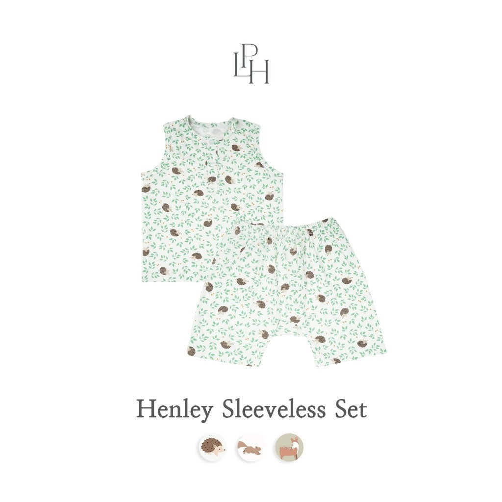 Little Palmerhaus - Little Wear Henley Sleeveless Set 24.0 (Setelan Bayi Lengan Buntung)