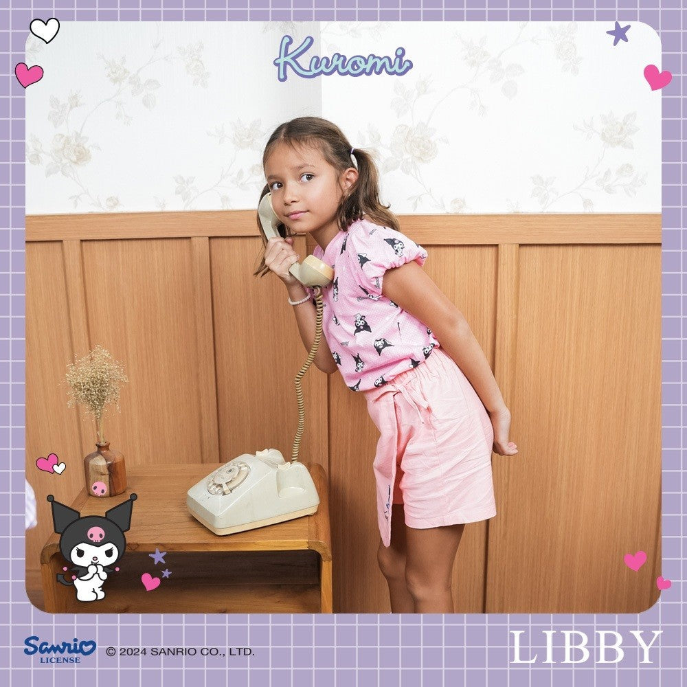 Libby Sanrio Kirei Tee Atasan Anak Perempuan Baju Anak Perempuan Kuromi Cinnamoroll 1 - 4 tahun (1 PCS)