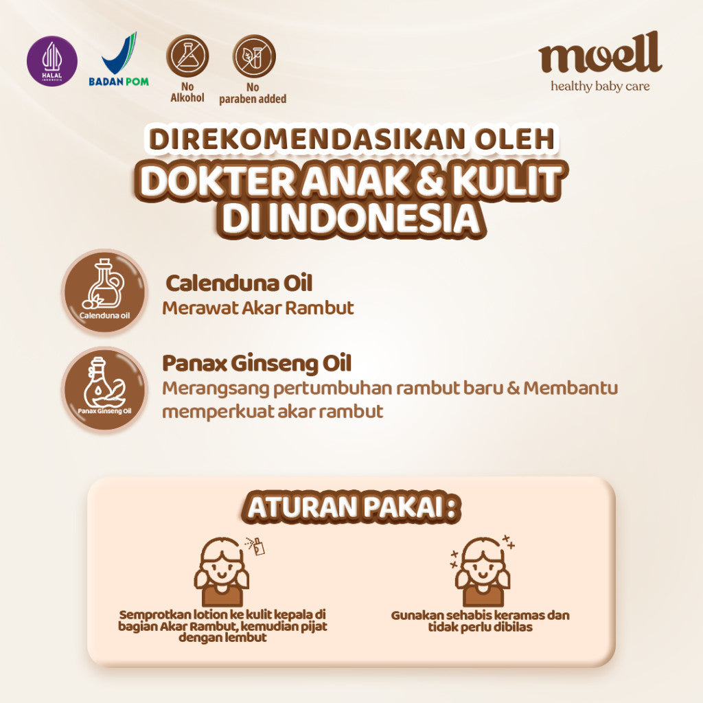 Moell Nourish Hair Everyday / Lotion Baby 100 ml Rambut Lebat Bayi
