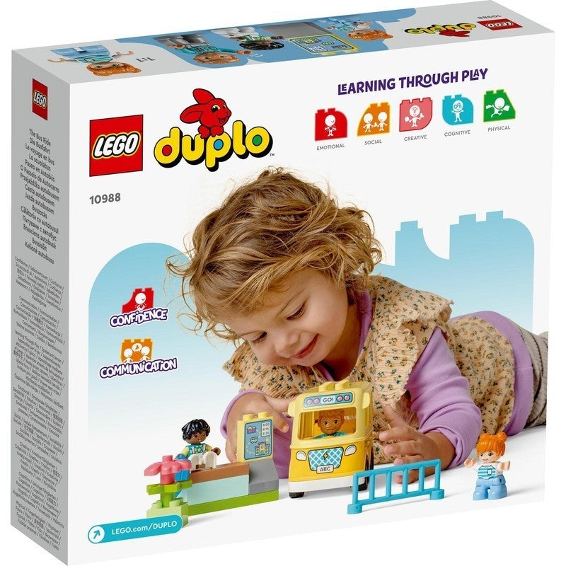 LEGO DUPLO Town 10988 The Bus Ride Building Toy Set (16 Pieces) Building Blocks for Kids (2 Tahun+)