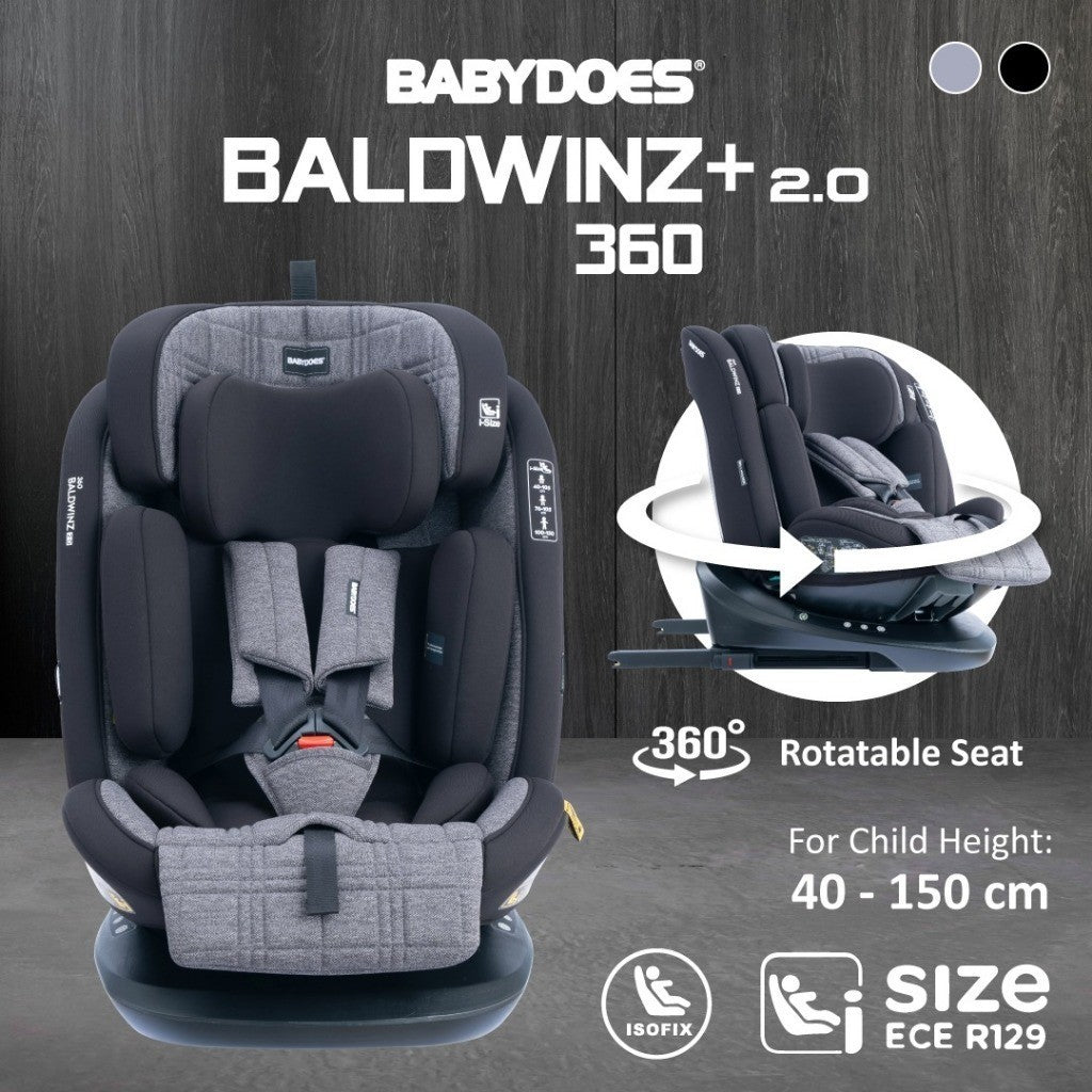 Babydoes Baldwinz + 2.0 Rotatable Carseat Bayi Dudukan Mobil Bayi 360