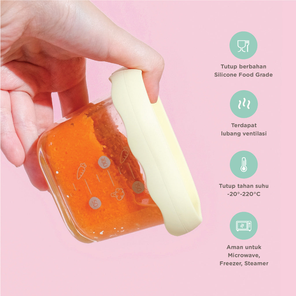 Little Dimple Stackable Baby Food Storage - Tempat Makan Mpasi Bayi - Wadah Mpasi