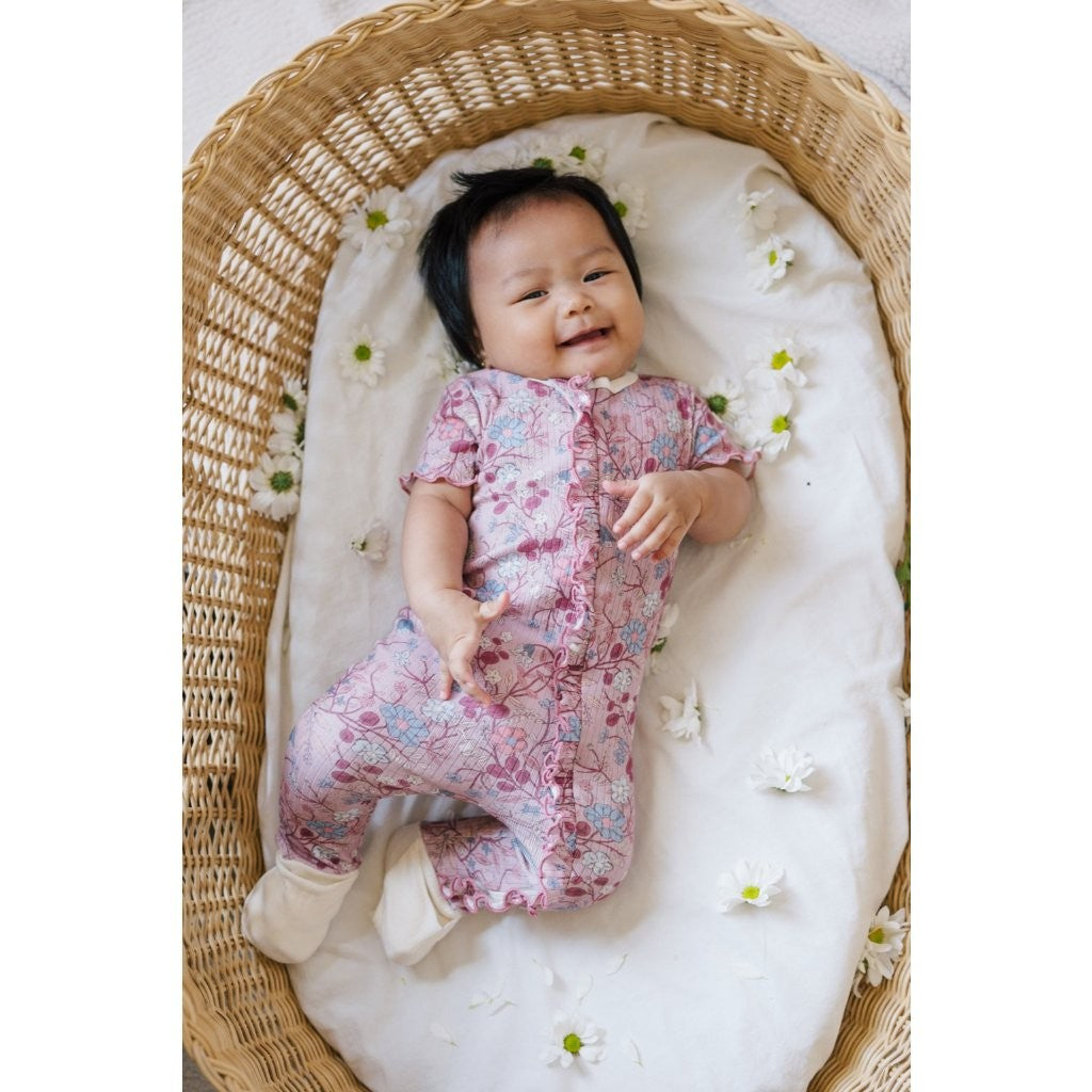 BOHOPANNA - SHORT SLEEPSUIT ZIPPER RUFFLE - Jumper Bayi