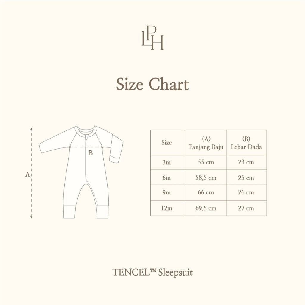 Little Palmerhaus - TENCEL™ Sleepsuit (Jumpsuit Bayi) 4.0