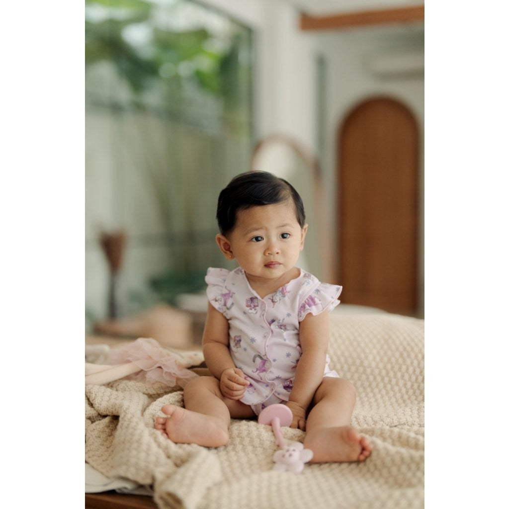 BOHOPANNA - PANNADAILY - SET RUFFLE BABY GIRL PRINT - Setelan Baju Anak Perempuan