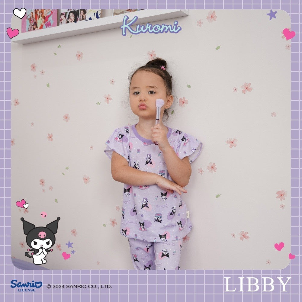 LIBBY Sanrio Setelan Piyama Oblong Anak Perempuan Kuromi Cinnamoroll Hello Kitty (1 Stel)