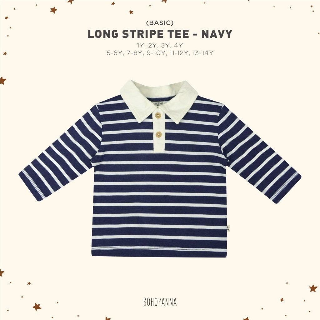 BOHOPANNA - LONG STRIPE TEE - Atasan Anak Lengan Panjang