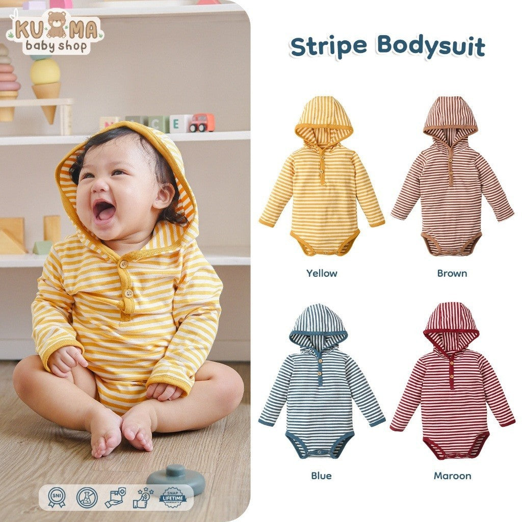 Nice Kids - Stripe Bodysuit Baby (Baju Bayi / Bodysuit One Piece Jumper Romper Bayi)