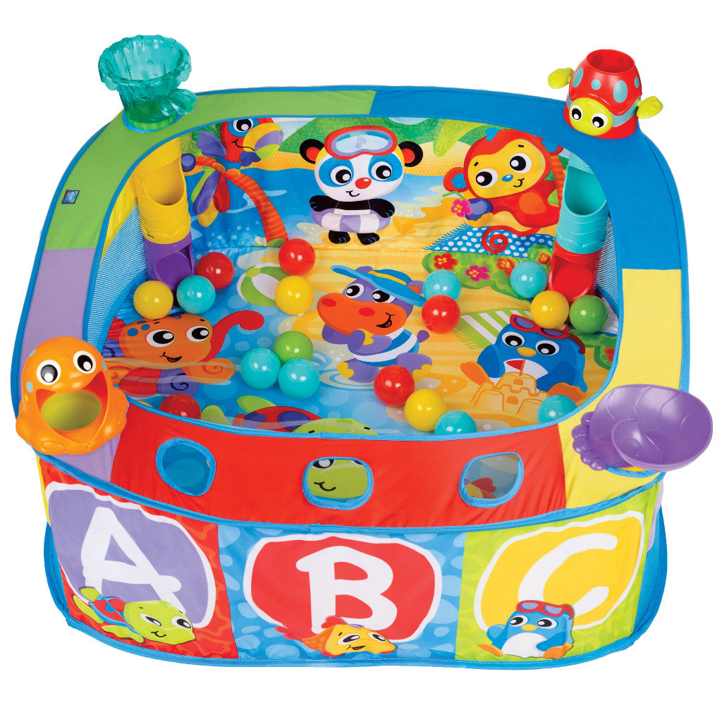 Playgro Baby Pop And Drop Activity Ball Gym - Matras Bermain Anak Bayi Balita