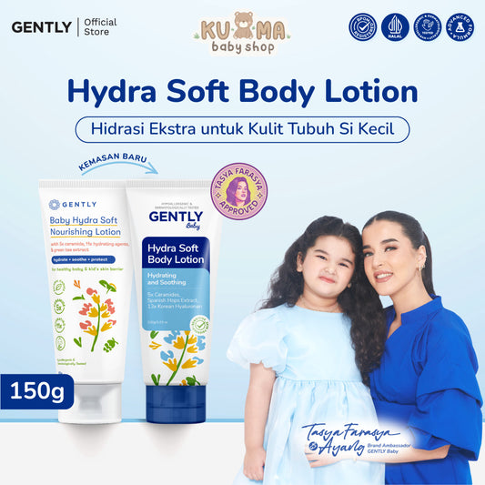 [Tasya Farasya Approved] Hydra Soft Body Lotion 150gr | Body Lotion Moisturizer Bayi dan Anak | 5x Essential Ceramide + 13x Korean Hyaluronan | Lotion Anak Untuk Kulit Kering dan Sensitif