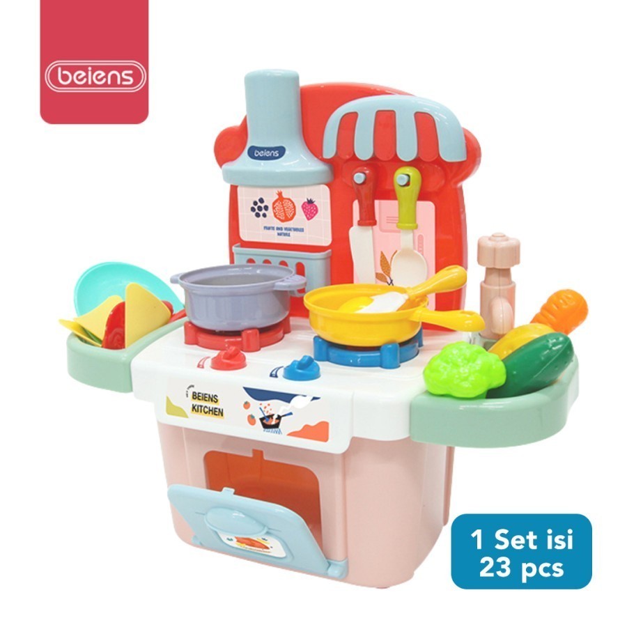 Beiens Cooking Mini Kitchen Set Toys Mainan Edukasi Masakan Anak