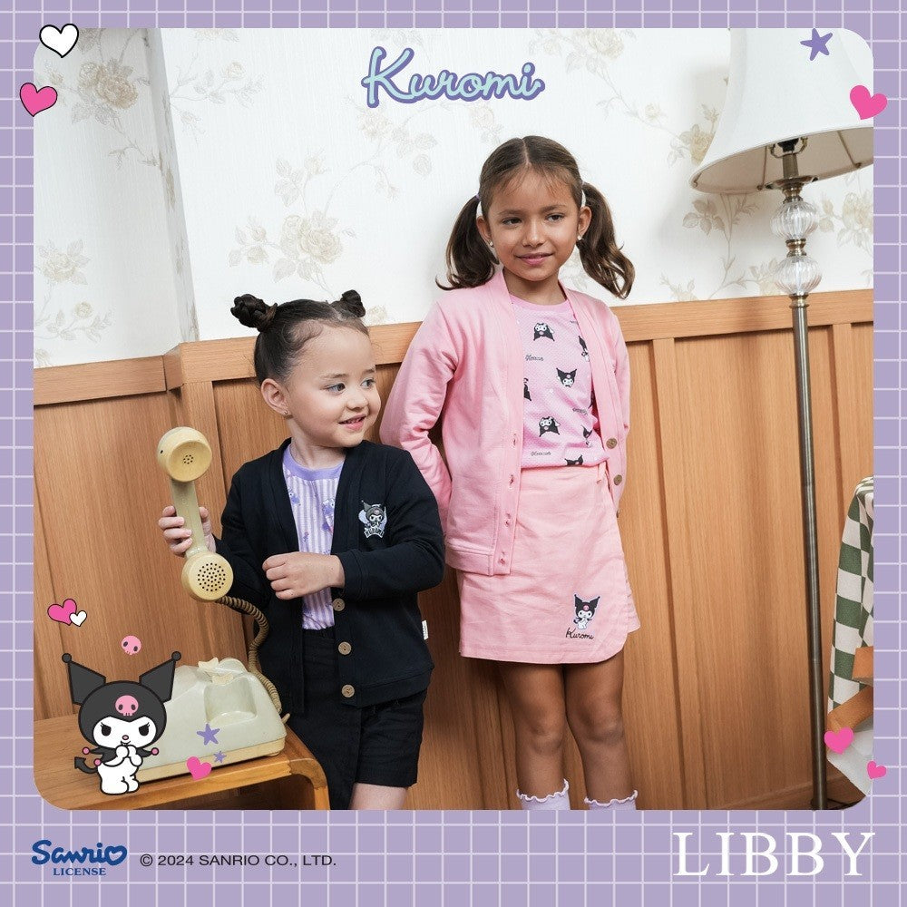 Libby Sanrio Kirei Tee Atasan Anak Perempuan Baju Anak Perempuan Kuromi Cinnamoroll 1 - 4 tahun (1 PCS)
